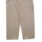 CARHARTT Mens Jeans Beige Regular Straight Denim W36 L30 Zip Cotton Blend