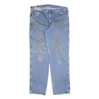 DICKIES Mens Relaxed Blue Denim Cotton Blend Jeans W38 L34 Classic Workwear Zip