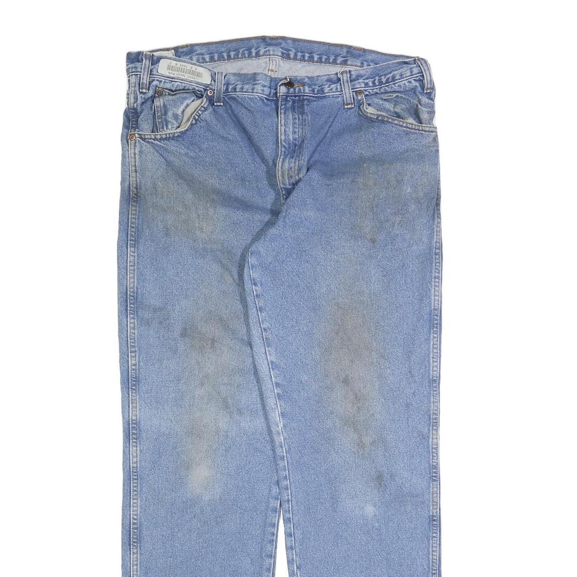 DICKIES Mens Relaxed Blue Denim Cotton Blend Jeans W38 L34 Classic Workwear Zip