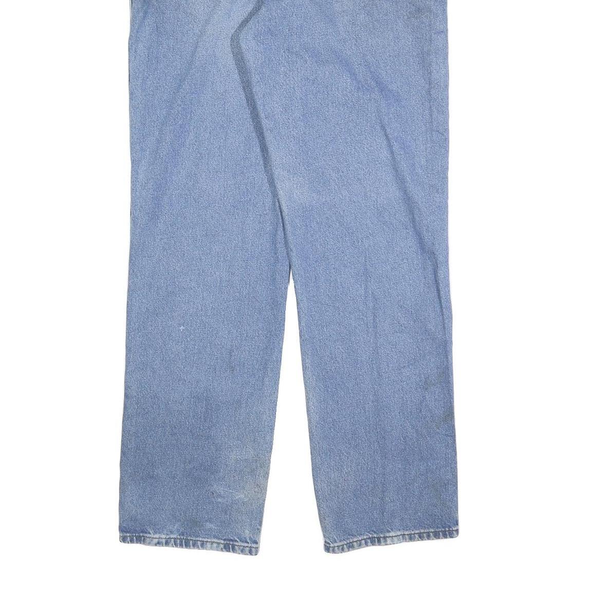 DICKIES Mens Relaxed Blue Denim Cotton Blend Jeans W38 L34 Classic Workwear Zip