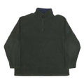 NAUTICA Mens Green & Navy Plain Pullover Crew Neck Basic Knit XL Polyester Blend