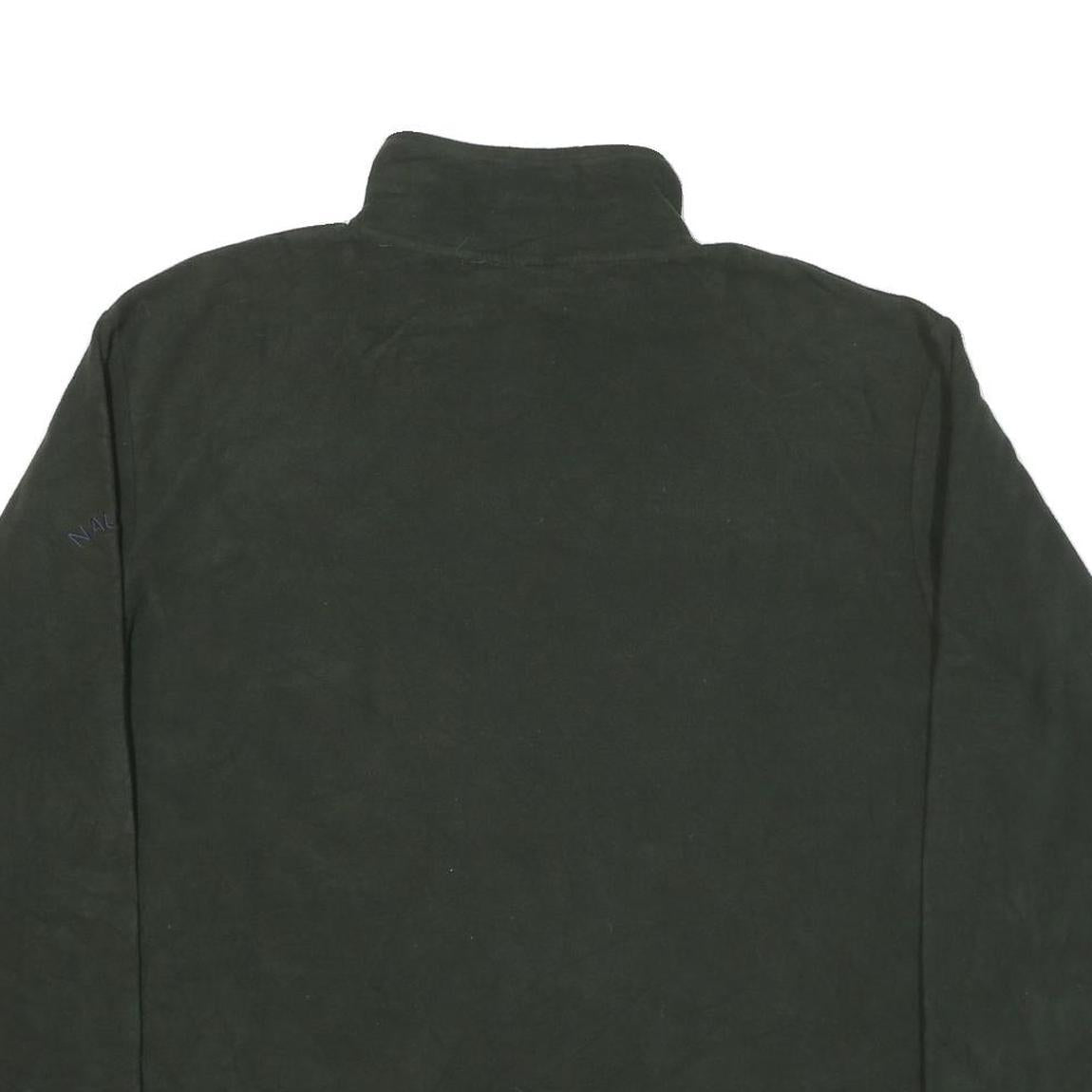 NAUTICA Mens Green & Navy Plain Pullover Crew Neck Basic Knit XL Polyester Blend