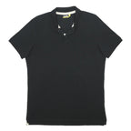 DIADORA Mens Black Cotton Short Sleeve Polo Shirt XL Basic Casual