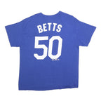 MAJESTIC Mens Blue Los Angeles Betts 50 Graphic T-Shirt XL Short Sleeve Crew