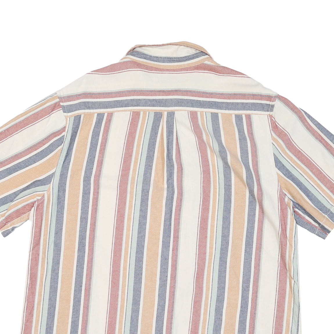 DISTILERY Mens Blue & Cream Striped Shirt XL Casual Cotton Blend Summer