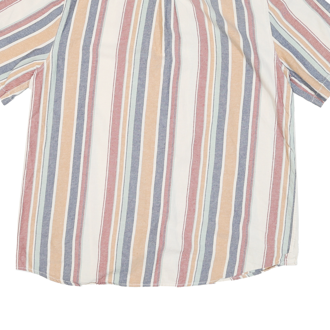 DISTILERY Mens Blue & Cream Striped Shirt XL Casual Cotton Blend Summer