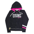 CHAMPION USMC Marines Womens Black Hoodie Full Zip USA S