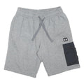 UNDER ARMOUR Mens Grey Casual Cargo Shorts M W28 Cotton Blend Drawstring