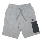 UNDER ARMOUR Mens Grey Casual Cargo Shorts M W28 Cotton Blend Drawstring