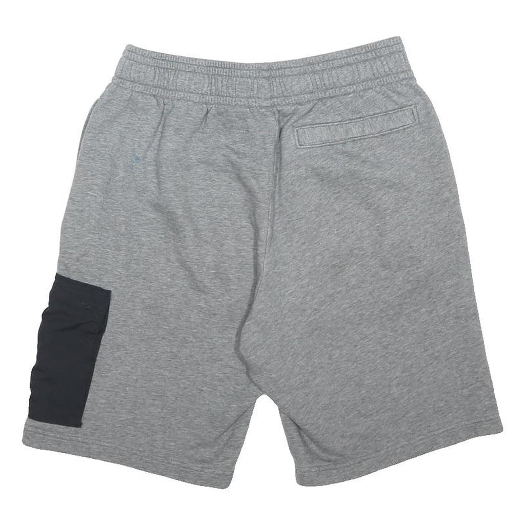 UNDER ARMOUR Mens Grey Casual Cargo Shorts M W28 Cotton Blend Drawstring