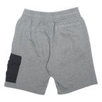 UNDER ARMOUR Mens Grey Casual Cargo Shorts M W28 Cotton Blend Drawstring