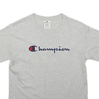 CHAMPION Mens Grey Logo Graphic T-Shirt XS Short Sleeve Crew Neck Cotton
