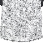CALVIN KLEIN JEANS Womens Black & White Printed Cotton Blend Top Short Sleeve