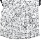 CALVIN KLEIN JEANS Womens Black & White Printed Cotton Blend Top Short Sleeve