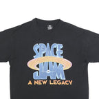 PULL & BEAR Mens Black Space Jam A New Legacy Graphic T-Shirt L Short Sleeve