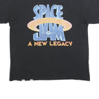 PULL & BEAR Mens Black Space Jam A New Legacy Graphic T-Shirt L Short Sleeve