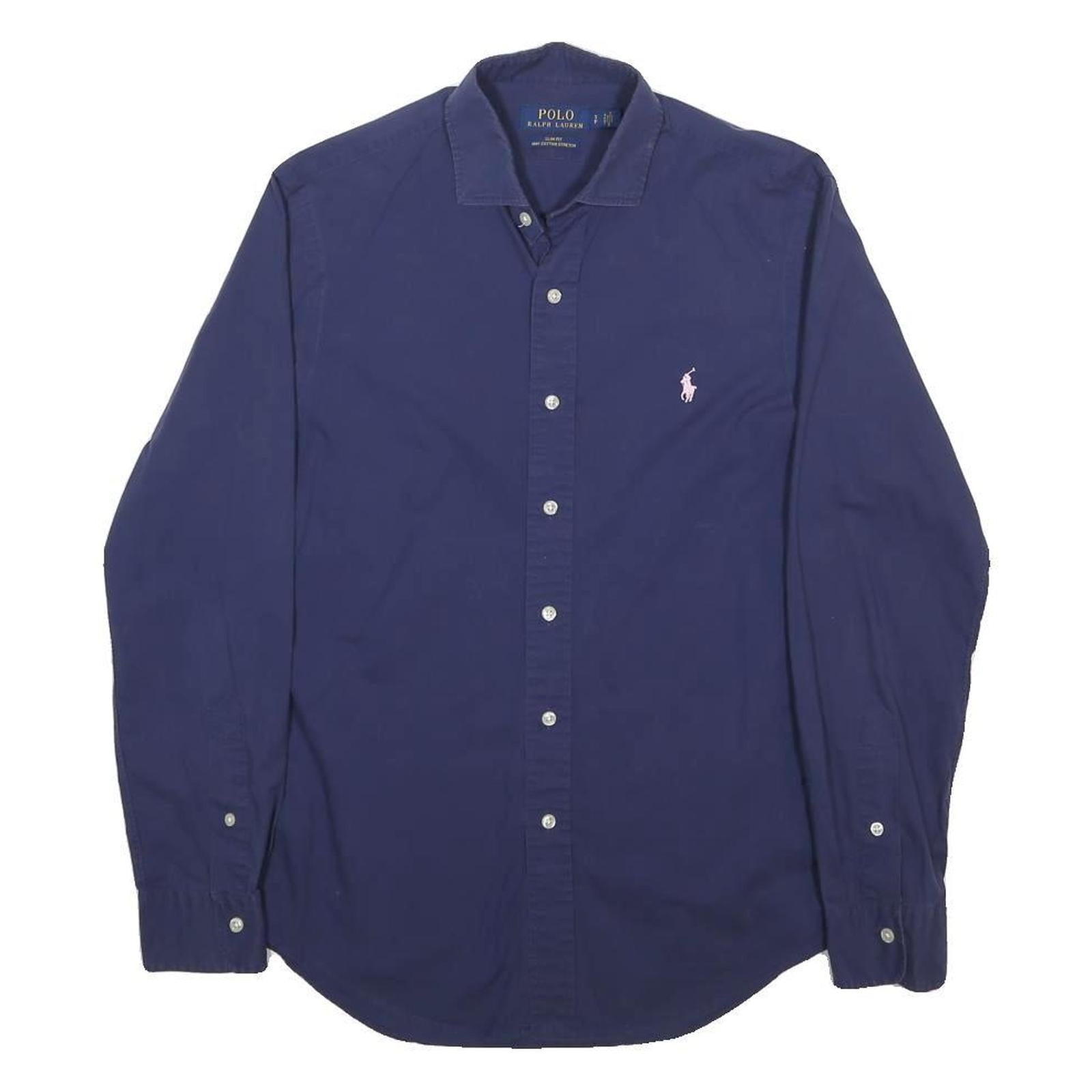 POLO RALPH LAUREN Mens Blue Shirt S Classic Button Down Long Sleeve Cotton