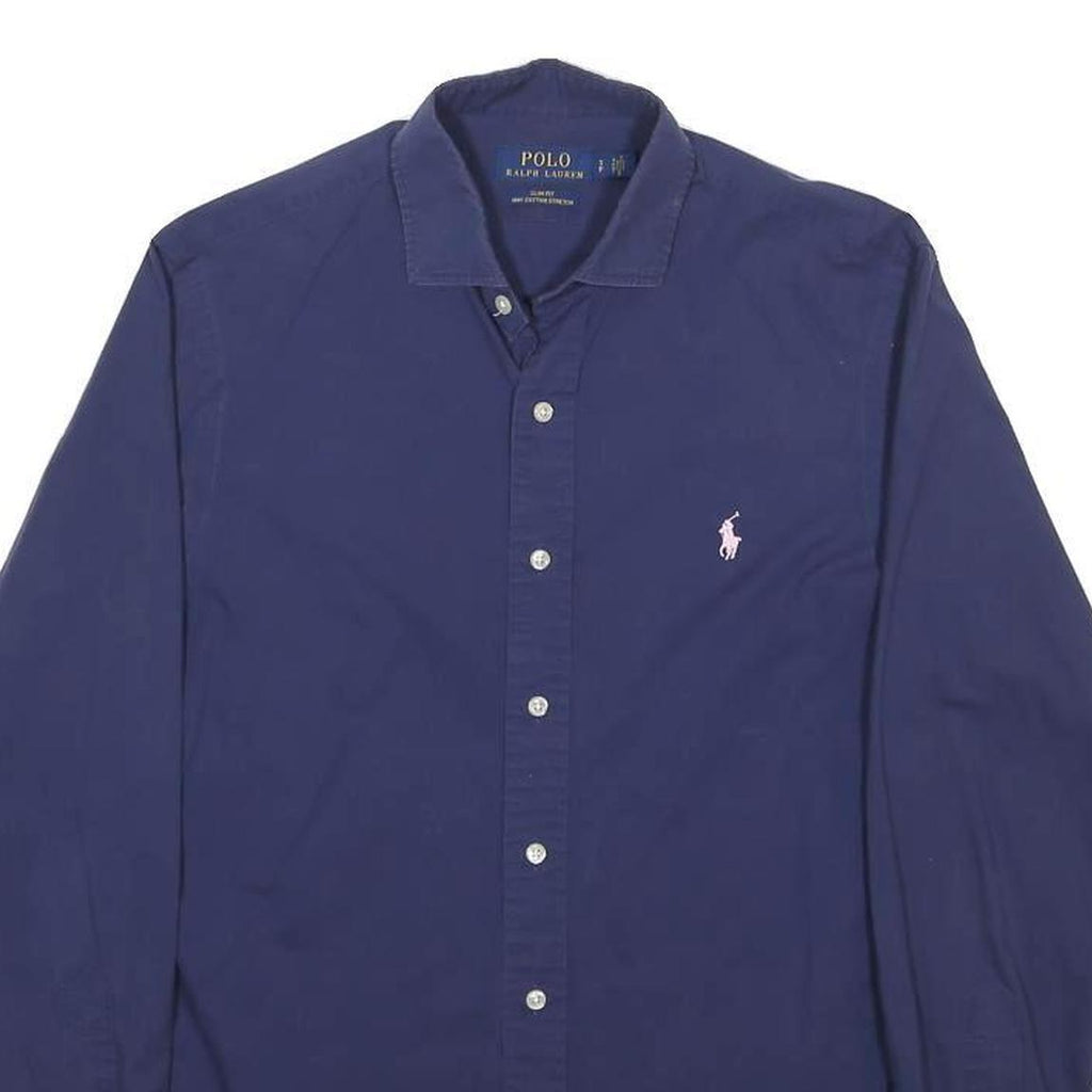 POLO RALPH LAUREN Mens Blue Shirt S Classic Button Down Long Sleeve Cotton