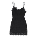 TOPSHOP Womens Black Lace Slip Dress Polyester Blend Sleeveless Mini UK 8