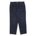 FAY Mens Cotton Blend Navy Regular Straight Trousers W35 L30 Classic Zip