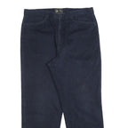 FAY Mens Cotton Blend Navy Regular Straight Trousers W35 L30 Classic Zip