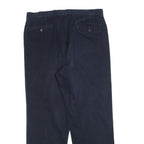 FAY Mens Cotton Blend Navy Regular Straight Trousers W35 L30 Classic Zip