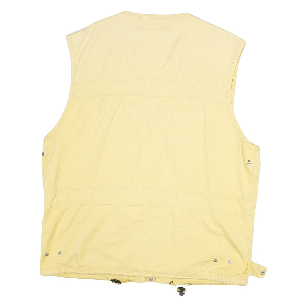 PADDLESKI Mens Yellow Cotton Blend Zip Vest 2XL Lightweight Workwear Outdoor