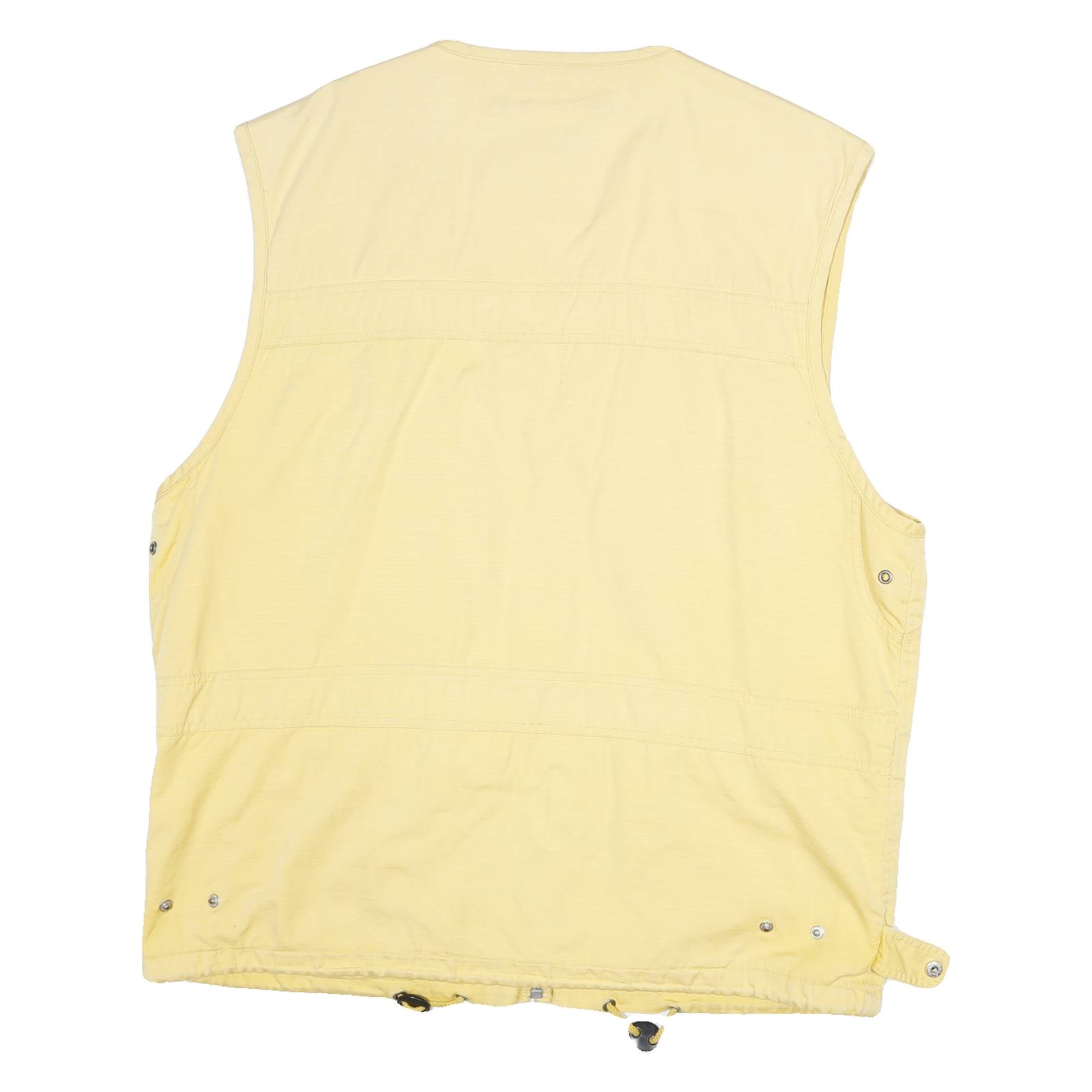 PADDLESKI Mens Yellow Cotton Blend Zip Vest 2XL Lightweight Workwear Outdoor