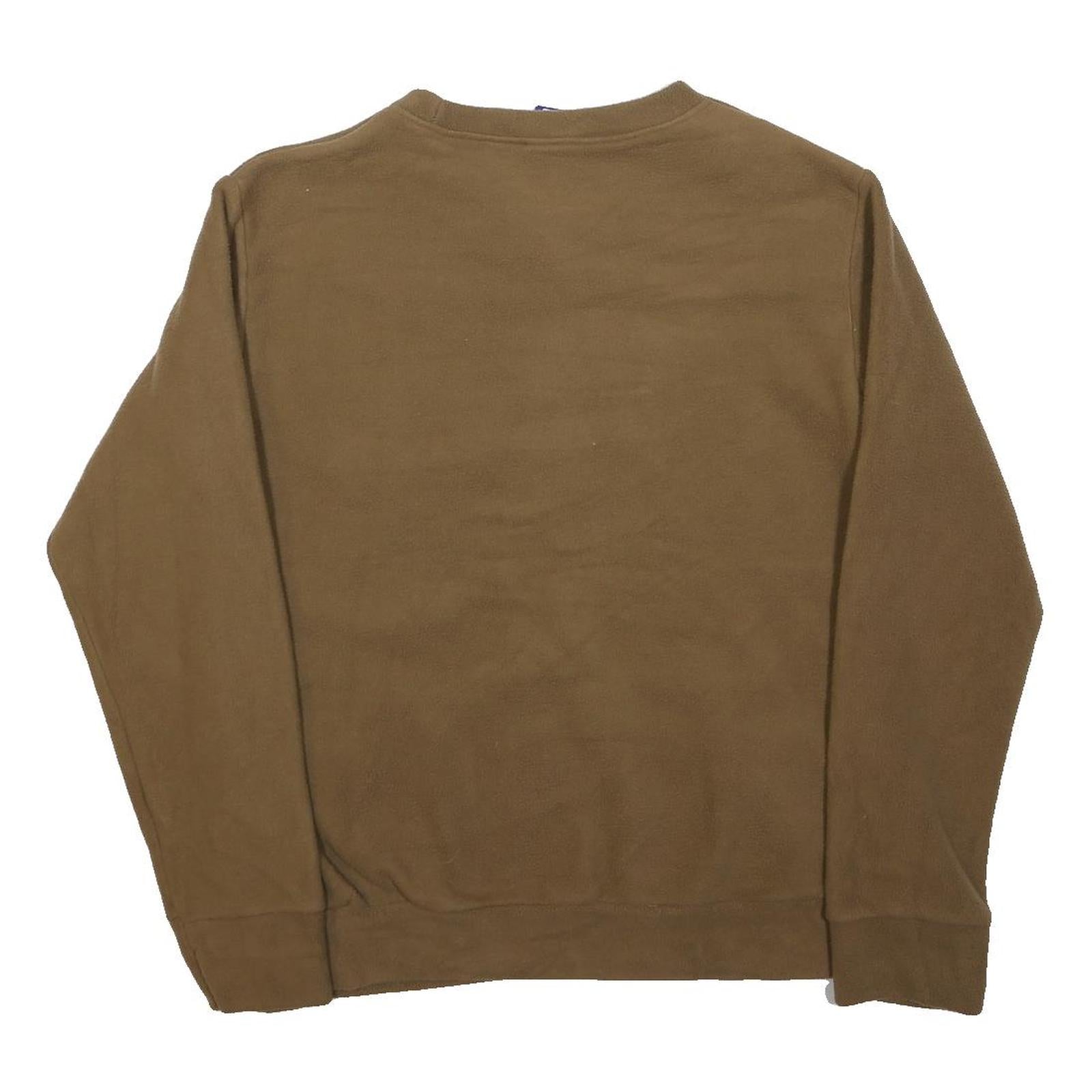 FILA Mens Brown Crew Neck M Logo Front Pocket Casual Sweatshirt