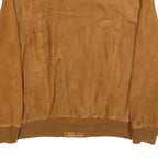 SCOUT Mens Brown Suede Button Jacket XL Soft Comfort Casual Bomber Pocket