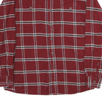 WRANGLER Mens Red & White Check Shirt M Long Sleeve Button Casual Cotton
