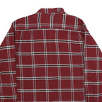 WRANGLER Mens Red & White Check Shirt M Long Sleeve Button Casual Cotton