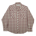 WRANGLER Mens Beige & Red Checked Long Sleeve Polo Shirt XL Classic Casual