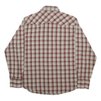 WRANGLER Mens Beige & Red Checked Long Sleeve Polo Shirt XL Classic Casual