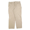 CARHARTT Mens Regular Beige Cotton Blend Trousers W36 L32 Workwear Zip Closure