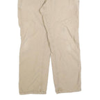 CARHARTT Mens Regular Beige Cotton Blend Trousers W36 L32 Workwear Zip Closure