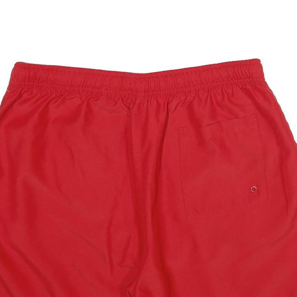 CALVIN KLEIN Mens Shorts Red L W32 Drawstring Casual Sportswear