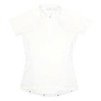 ADIDAS BY STELLA MCCARTNEY Womens White Graphic T-Shirt S Short Sleeve Crew Neck