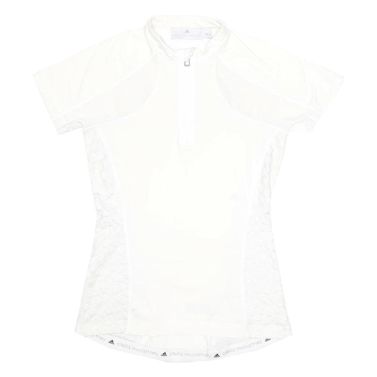 ADIDAS BY STELLA MCCARTNEY Womens White Graphic T-Shirt S Short Sleeve Crew Neck