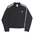 ADIDAS Womens Black White Sportswear Zip Jacket XL Polyester Plain