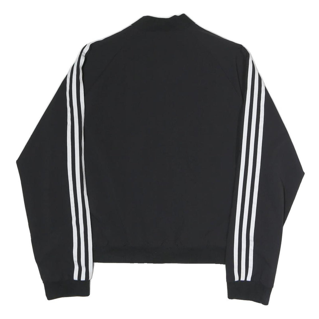 ADIDAS Womens Black White Sportswear Zip Jacket XL Polyester Plain
