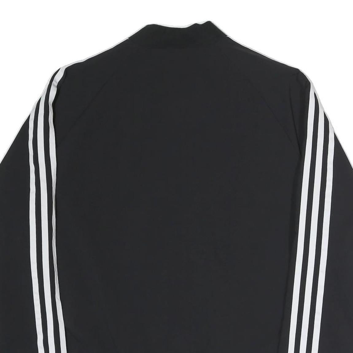 ADIDAS Womens Black White Sportswear Zip Jacket XL Polyester Plain