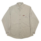 WOOLRICH Mens Beige Cotton Blend Shirt M Button Down Casual Workwear
