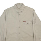 WOOLRICH Mens Beige Cotton Blend Shirt M Button Down Casual Workwear