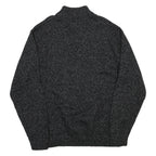 CHAPS Mens Black & Grey Patterned Jumper Half Zip Crew Neck Basic Knit XL Cotton