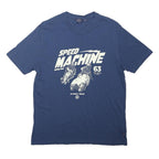 BEN SHERMAN Mens Blue Speed Machine Graphic T-Shirt M Short Sleeve Crew Neck