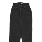 DICKIES Womens Jeans Black Relaxed Straight Denim Medium W26 L31 Workwear