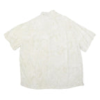 MERONA Mens White & Cream Cotton Blend Shirt XL Summer Casual Button