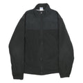 STARTER Mens Black & Black Fleece Jacket M Polyester Zip Casual Warm Outerwear