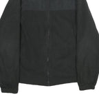 STARTER Mens Black & Black Fleece Jacket M Polyester Zip Casual Warm Outerwear